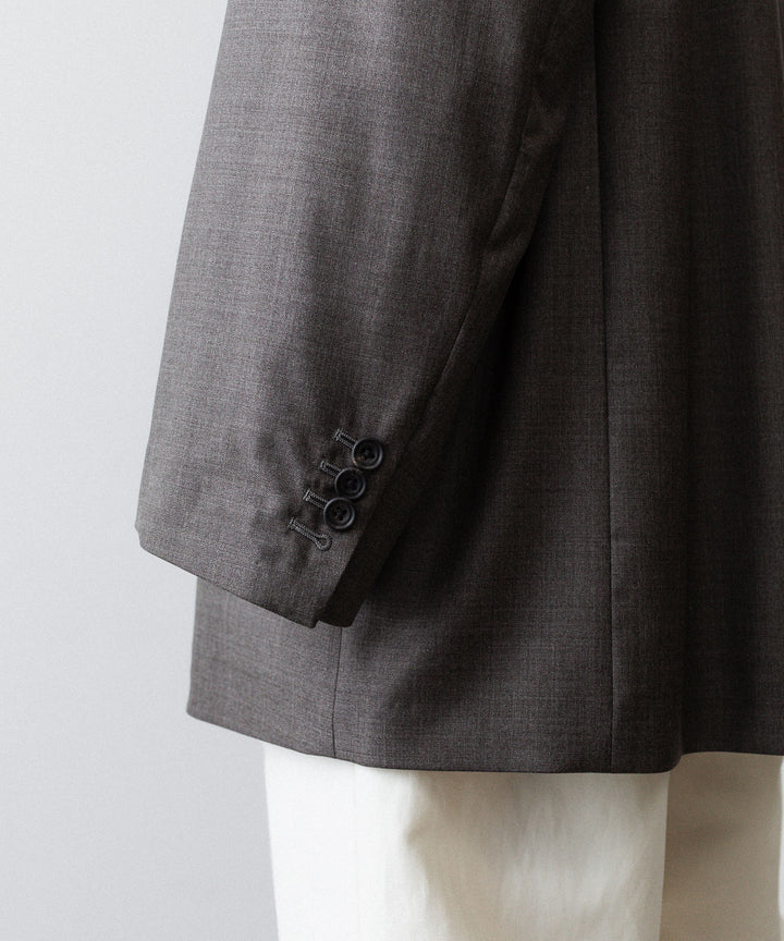 ssstein(シュタイン)のEXTRA FINE WOOL OVERSIZED SINGLE BREAST LONG JACKET - BROWN GREYの公式通販サイトsession福岡セレクトショップ