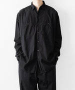 画像をギャラリービューアに読み込む, INTÉRI インテリムのBLACK SURFAR GARMENT DYE HYPER BIG MIL WORK SHIRT TYPE2のBLACK公式通販サイトsession福岡セレクトショップ
