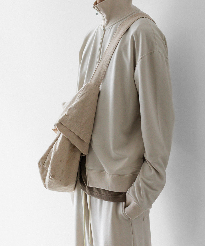【KANEMASA PHIL.】28G CUPRO ZIP SWEAT - WHITE
