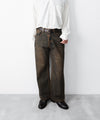 【CODA】BLACK BROWN WASH BREAK CUT FLARED JEANS - BLACK BROWN