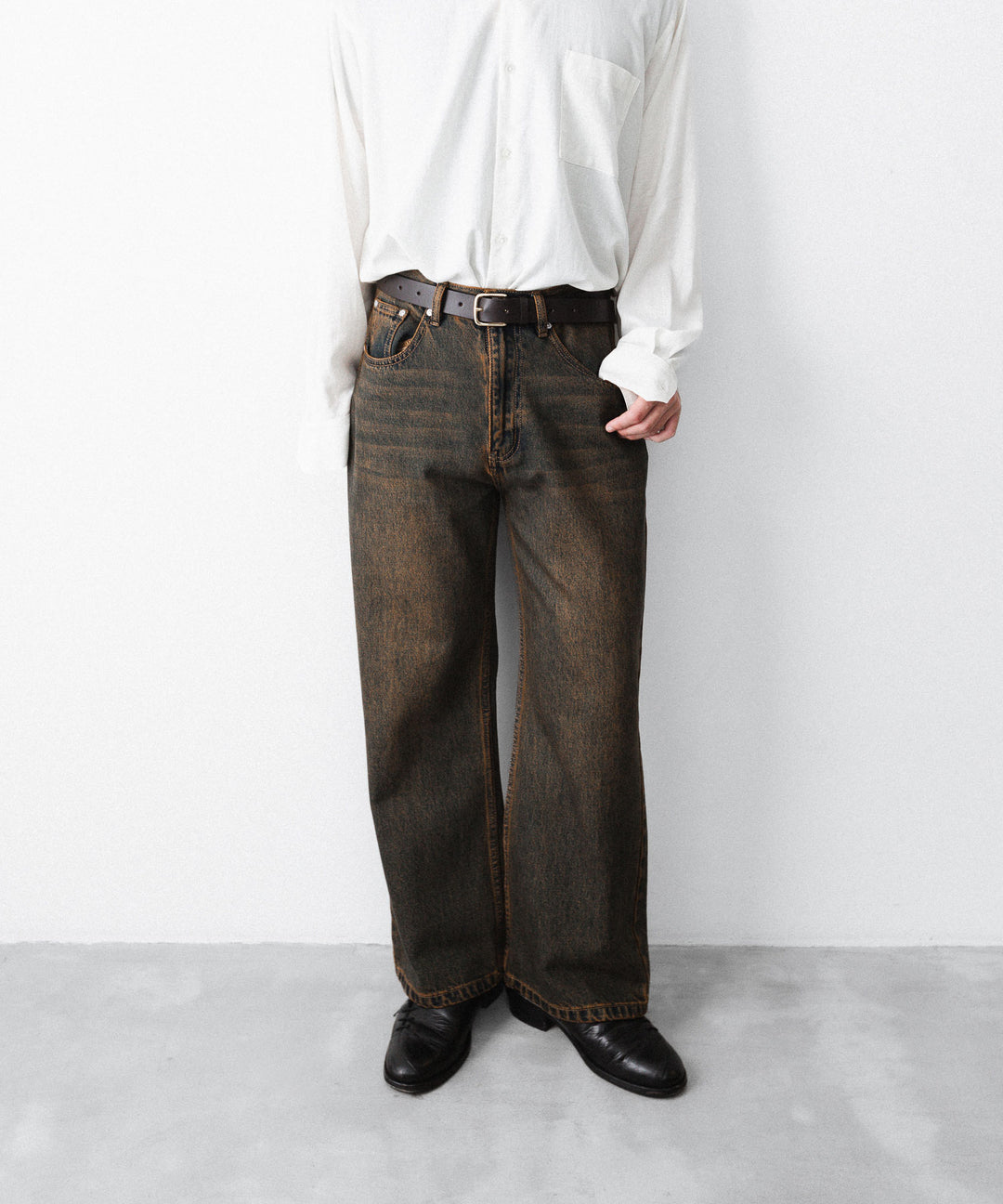 CODA -コーダのBLACK BROWN WASH BREAK CUT FLARED JEANSのBLACK BROWN公式通販サイトsession福岡セレクトショップ