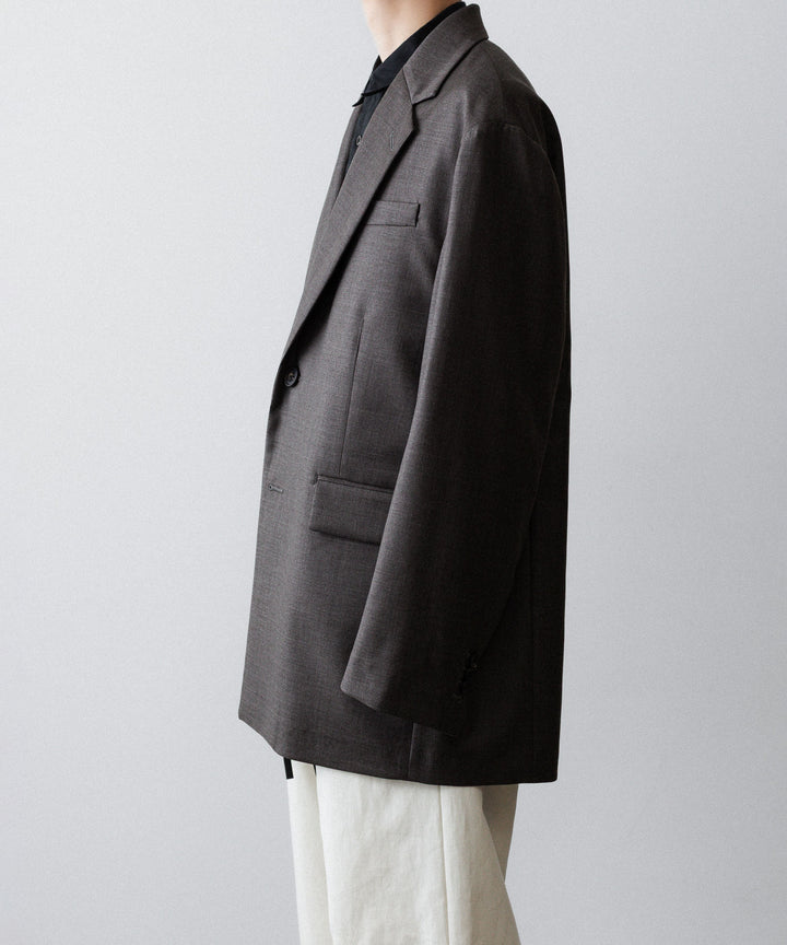 ssstein(シュタイン)のEXTRA FINE WOOL OVERSIZED SINGLE BREAST LONG JACKET - BROWN GREYの公式通販サイトsession福岡セレクトショップ