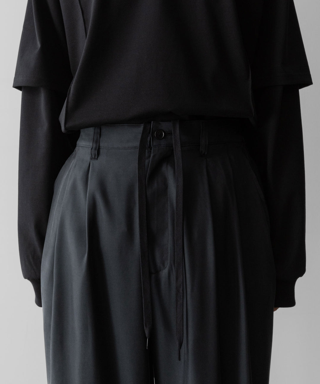 ssstein(シュタイン)のCUPRO TWILL WIDE EASY TROUSERS - BLACKの公式通販サイトsession福岡セレクトショップ