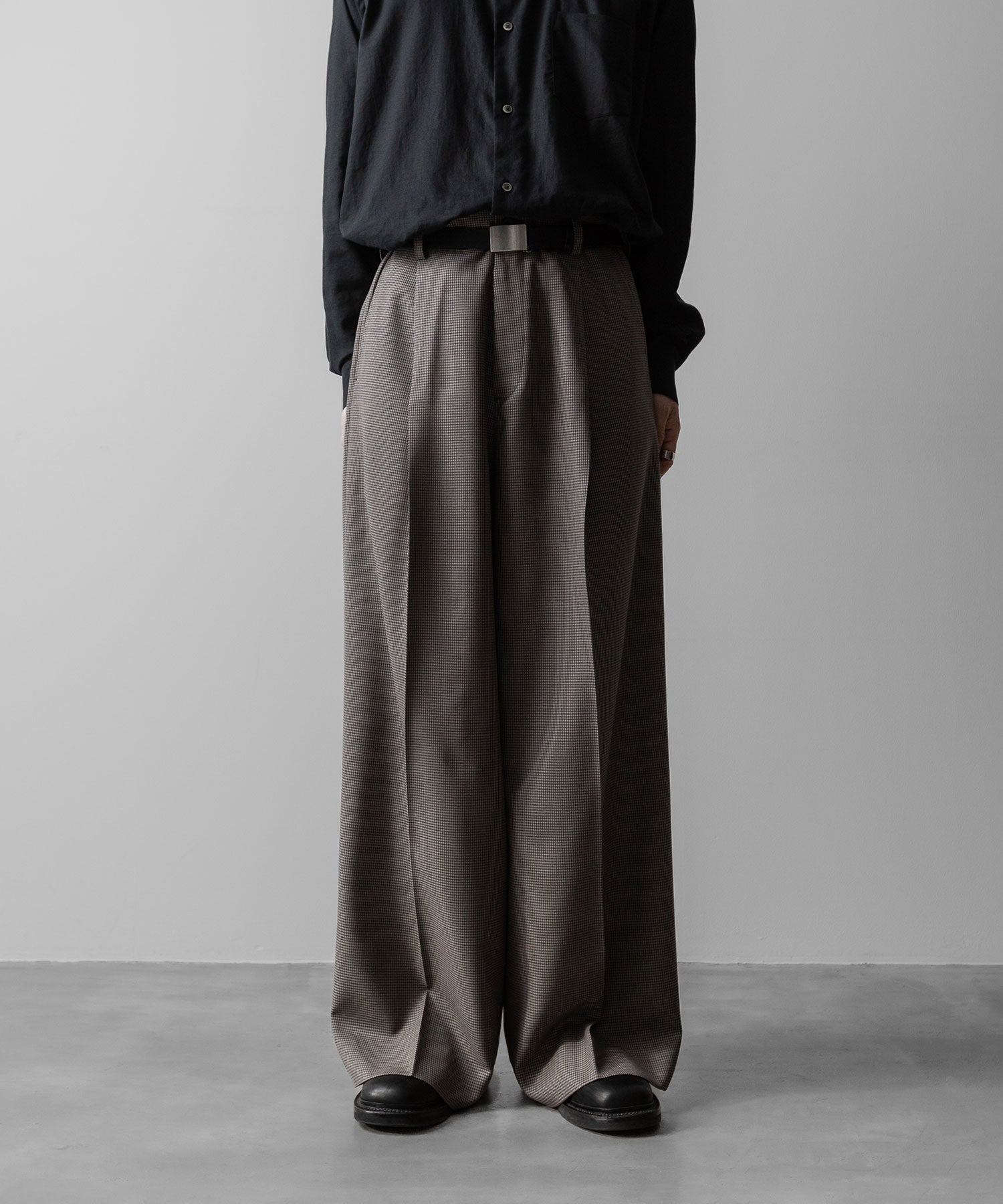 ssstein(シュタイン)のDOUBLE WEAVE HOUNDSTOOTH EXTRA WIDE TROUSERS - HOUNDSTOOTHの公式通販サイトsession福岡セレクトショップ