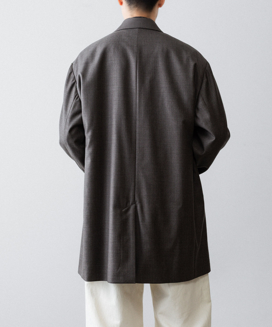 ssstein(シュタイン)のEXTRA FINE WOOL OVERSIZED SINGLE BREAST LONG JACKET - BROWN GREYの公式通販サイトsession福岡セレクトショップ