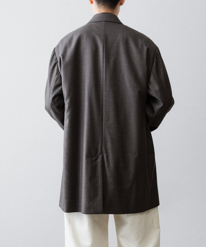 ssstein(シュタイン)のEXTRA FINE WOOL OVERSIZED SINGLE BREAST LONG JACKET - BROWN GREYの公式通販サイトsession福岡セレクトショップ