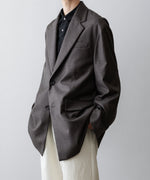 画像をギャラリービューアに読み込む, ssstein(シュタイン)のEXTRA FINE WOOL OVERSIZED SINGLE BREAST LONG JACKET - BROWN GREYの公式通販サイトsession福岡セレクトショップ
