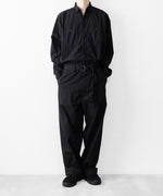 画像をギャラリービューアに読み込む, INTÉRIM インテリムのBLACK SURFAR GARMENT DYE BELTED FRENCH ARMY MIL BAGGY TROUSERのBLACK公式通販サイトsession福岡セレクトショップ
