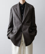 画像をギャラリービューアに読み込む, ssstein(シュタイン)のEXTRA FINE WOOL OVERSIZED SINGLE BREAST LONG JACKET - BROWN GREYの公式通販サイトsession福岡セレクトショップ
