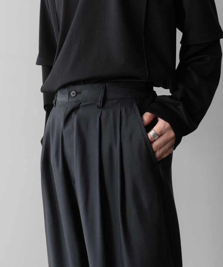 ssstein(シュタイン)のCUPRO TWILL WIDE EASY TROUSERS - BLACKの公式通販サイトsession福岡セレクトショップ