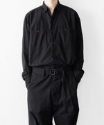 画像をギャラリービューアに読み込む, INTÉRIM インテリムのBLACK SURFAR GARMENT DYE BELTED FRENCH ARMY MIL BAGGY TROUSERのBLACK公式通販サイトsession福岡セレクトショップ
