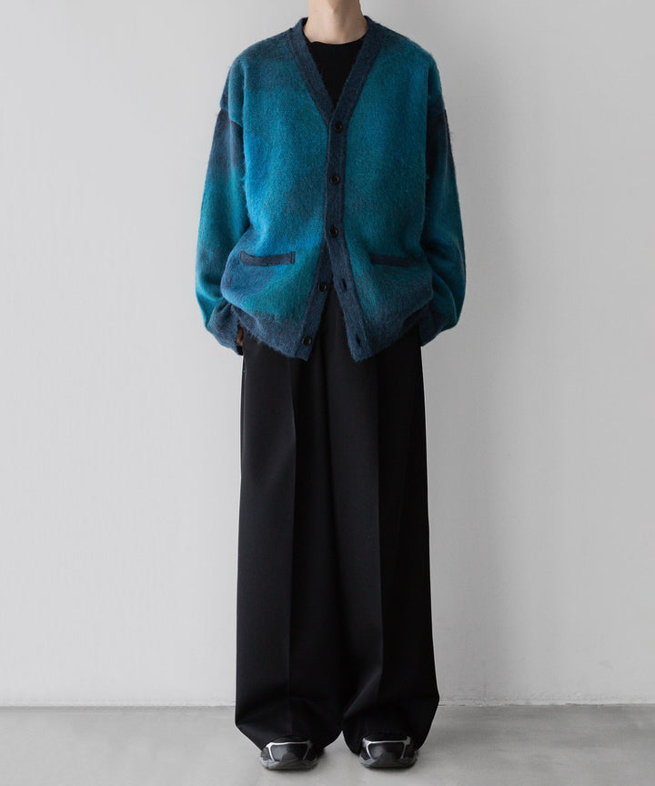 stein(シュタイン)の23AWコレクションGRADATION MOHAIR CARDIGANのBLUE GREEN 公式通販サイトsession福岡セレクトショップ