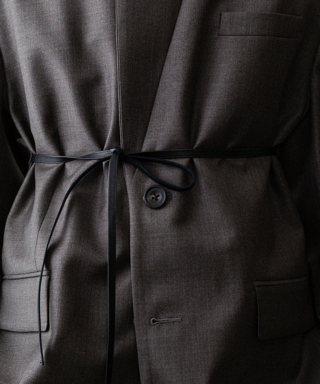 ssstein(シュタイン)のEXTRA FINE WOOL OVERSIZED SINGLE BREAST LONG JACKET - BROWN GREYの公式通販サイトsession福岡セレクトショップ