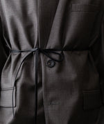 画像をギャラリービューアに読み込む, ssstein(シュタイン)のEXTRA FINE WOOL OVERSIZED SINGLE BREAST LONG JACKET - BROWN GREYの公式通販サイトsession福岡セレクトショップ
