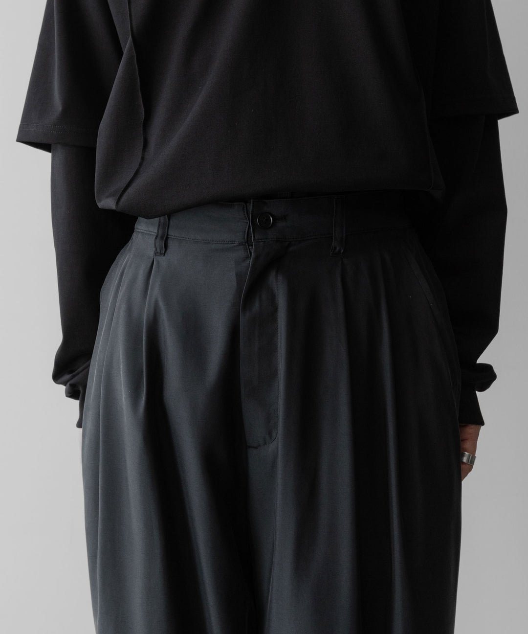 ssstein(シュタイン)のCUPRO TWILL WIDE EASY TROUSERS - BLACKの公式通販サイトsession福岡セレクトショップ