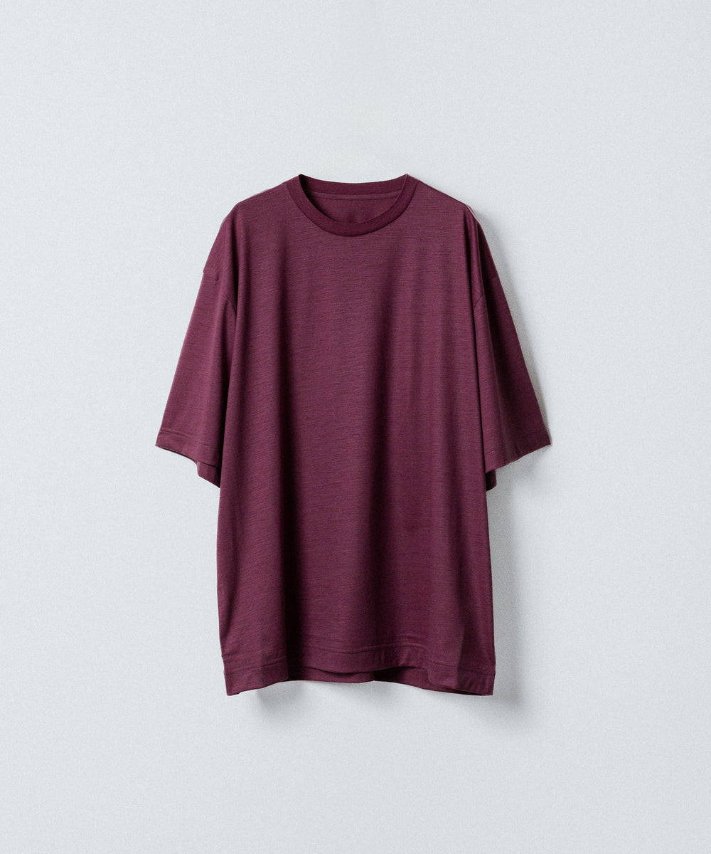 KANEMASA PHIL. カネマサフィル 36G WOOL S/S TEEのWINE RED 公式通販サイトsession福岡セレクトショップ 