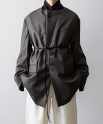 画像をギャラリービューアに読み込む, ssstein(シュタイン)のEXTRA FINE WOOL OVERSIZED SINGLE BREAST LONG JACKET - BROWN GREYの公式通販サイトsession福岡セレクトショップ
