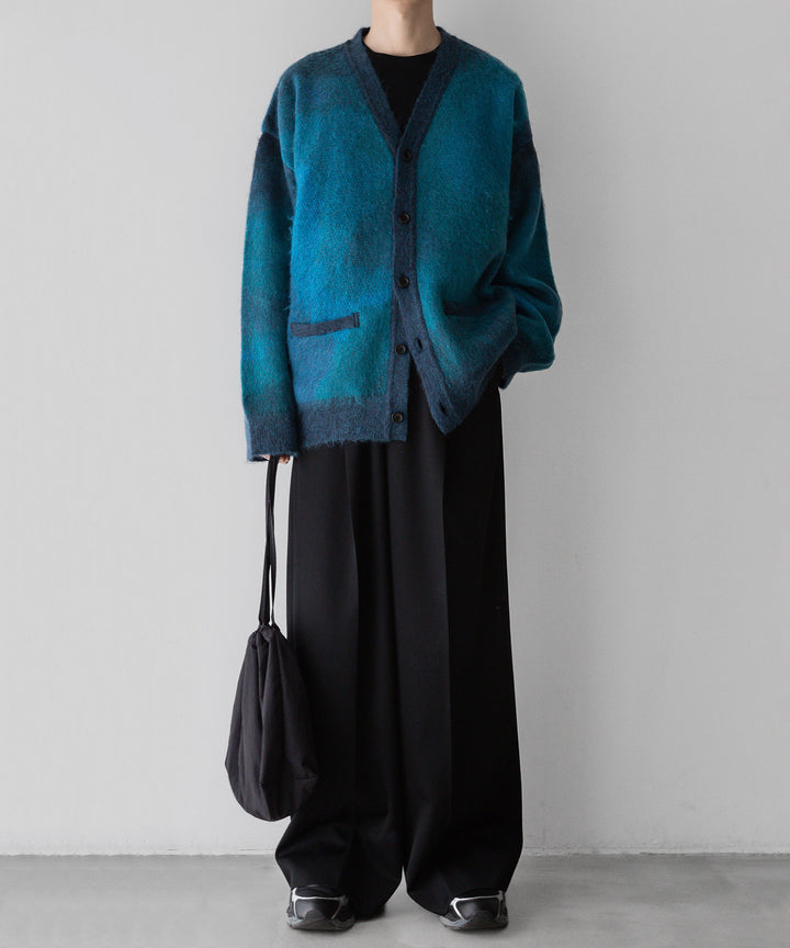 stein(シュタイン)の23AWコレクションGRADATION MOHAIR CARDIGANのBLUE GREEN 公式通販サイトsession福岡セレクトショップ