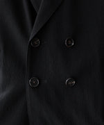 画像をギャラリービューアに読み込む, INTÉRIM - インテリムのWOOL CREPE SABLE VOILE DEADSTOCK FABRIC PIPING DOUBLE JACKETのBLACK公式通販サイトsession福岡セレクトショップ
