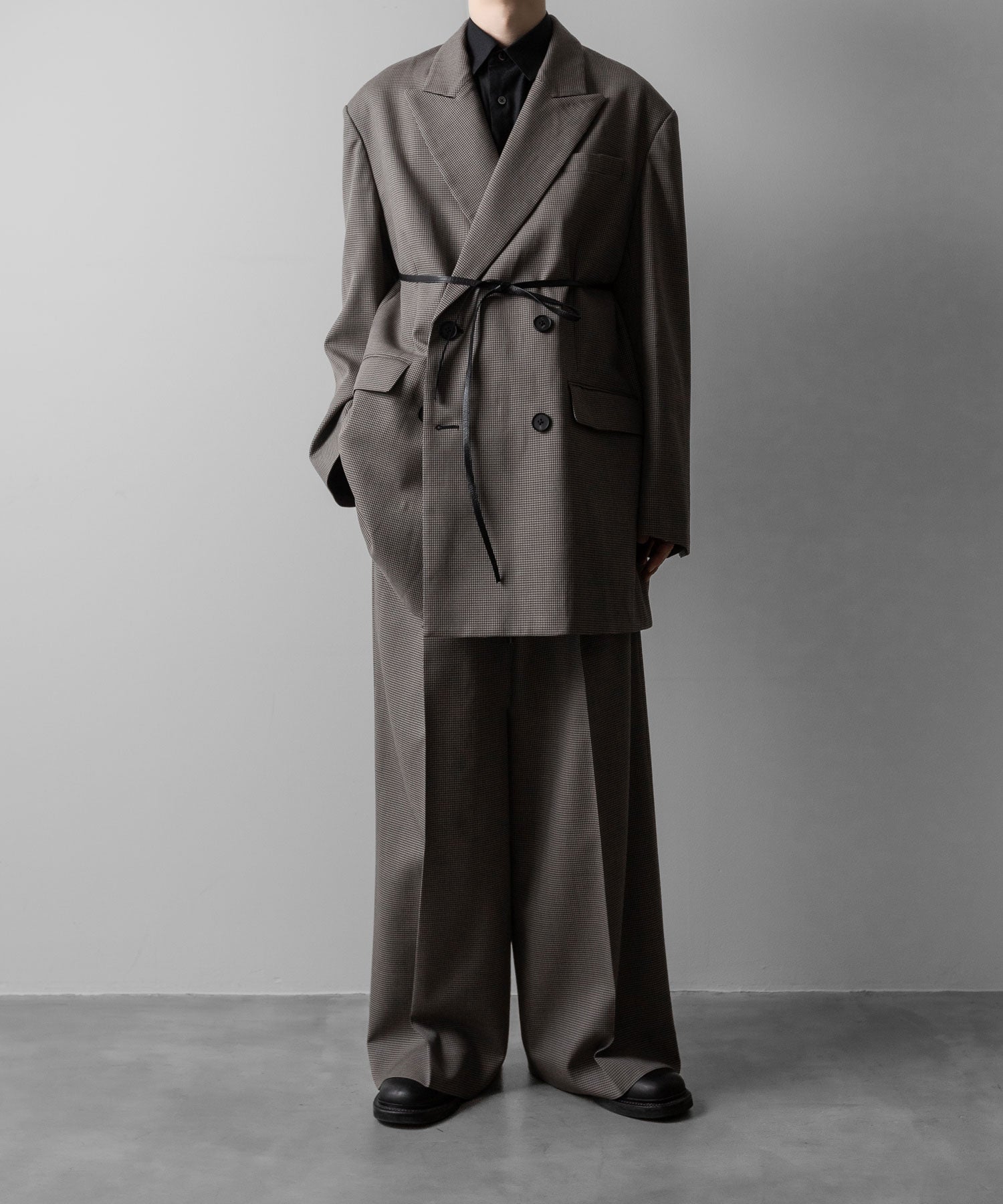 ssstein(シュタイン)のDOUBLE WEAVE HOUNDSTOOTH EXTRA WIDE TROUSERS - HOUNDSTOOTHの公式通販サイトsession福岡セレクトショップ