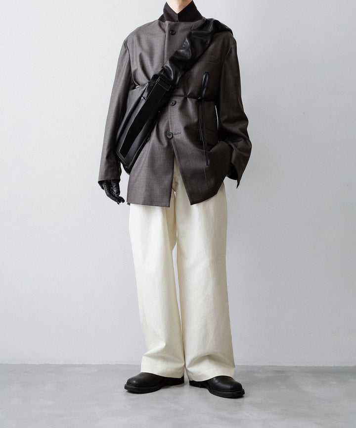ssstein(シュタイン)のDOUBLE WEAVE COTTON ONE TUCK WIDE PANTS - CREAMの公式通販サイトsession福岡セレクトショップ
