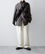 画像をギャラリービューアに読み込む, ssstein(シュタイン)のDOUBLE WEAVE COTTON ONE TUCK WIDE PANTS - CREAMの公式通販サイトsession福岡セレクトショップ
