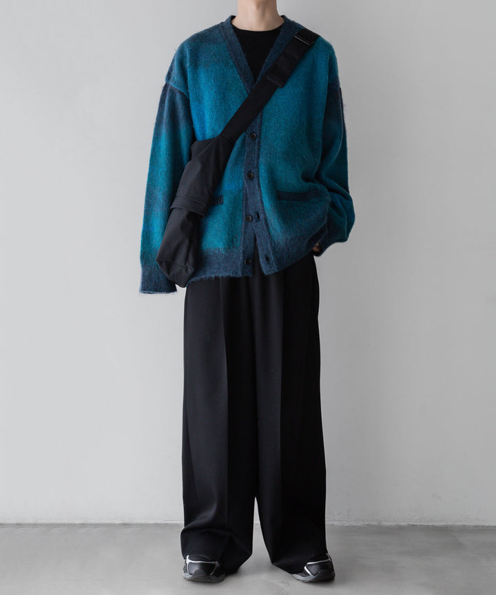 stein(シュタイン)の23AWコレクションGRADATION MOHAIR CARDIGANのBLUE GREEN 公式通販サイトsession福岡セレクトショップ