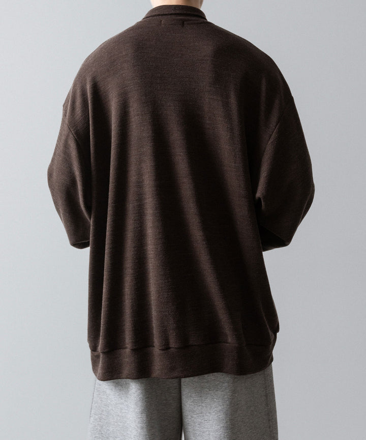 INTÉRIM(インテリム)のHYPER BIG MELANGE DOUBLE PIQUE JERSEY LONG POLO SHIRT - MOLEの公式通販サイトsession福岡セレクトショップ