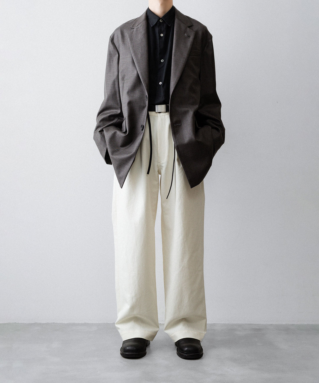 ssstein(シュタイン)のEXTRA FINE WOOL OVERSIZED SINGLE BREAST LONG JACKET - BROWN GREYの公式通販サイトsession福岡セレクトショップ