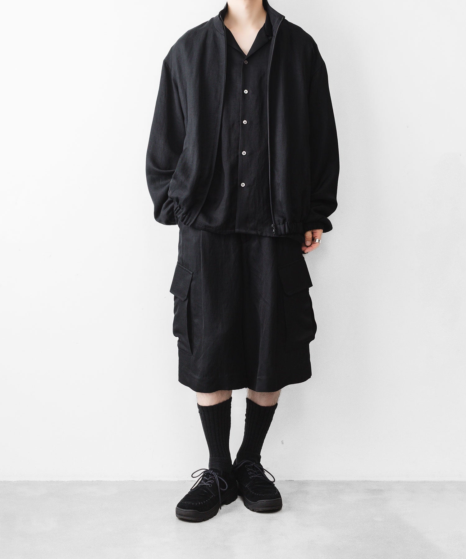 ssstein / シュタイン】VIS/LI BRIGHT TWILL OVERSIZED OPEN COLLAR SS