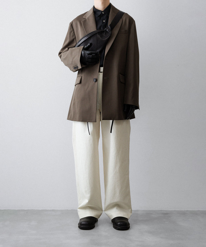 ssstein(シュタイン)のDOUBLE WEAVE COTTON ONE TUCK WIDE PANTS - CREAMの公式通販サイトsession福岡セレクトショップ