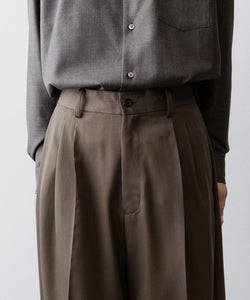 ssstein / シュタイン】LONG WIDE TROUSERS (2/90 WOOL GABARDINE