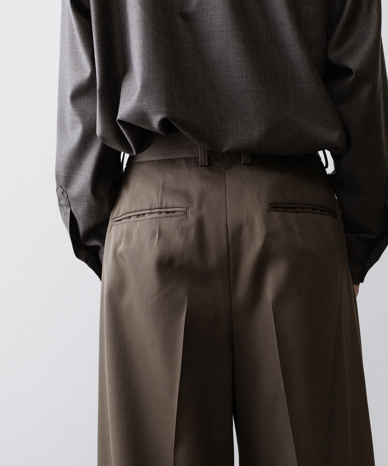 ssstein / シュタイン】LONG WIDE TROUSERS (2/90 WOOL GABARDINE