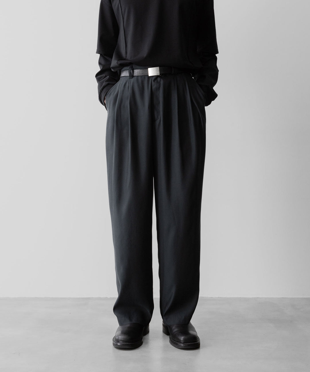 ssstein(シュタイン)のCUPRO TWILL WIDE EASY TROUSERS - BLACKの公式通販サイトsession福岡セレクトショップ