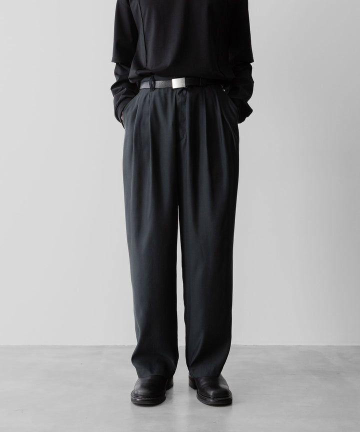 ssstein(シュタイン)のCUPRO TWILL WIDE EASY TROUSERS - BLACKの公式通販サイトsession福岡セレクトショップ
