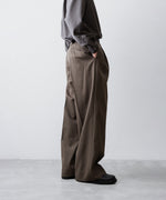 画像をギャラリービューアに読み込む, ssstein(シュタイン)のLONG WIDE TROUSERS (2/90 WOOL GABARDINE) - DARK BEIGEの公式通販サイトsession福岡セレクトショップ
