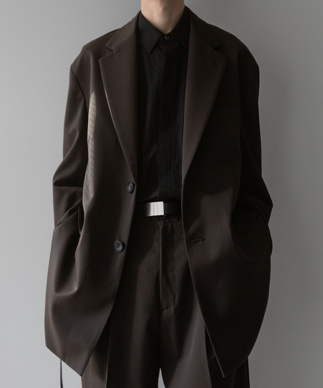 stein(シュタイン)の24SSコレクションLEATHER BELT ( PLAIN BUCKLE )のBLACK公式通販サイトsession福岡セレクトショップ