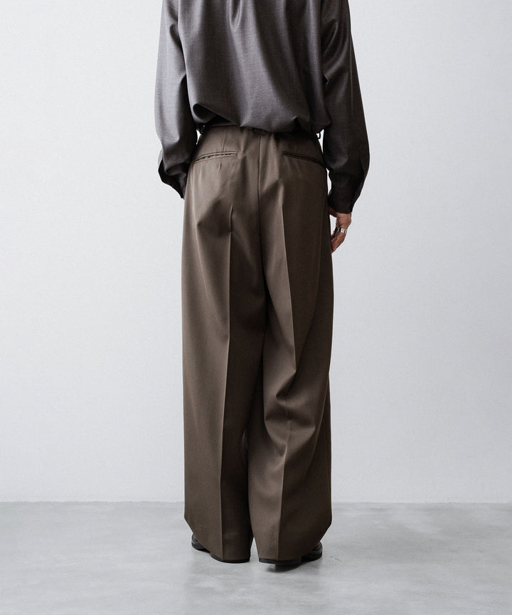 ssstein(シュタイン)のLONG WIDE TROUSERS (2/90 WOOL GABARDINE) - DARK BEIGEの公式通販サイトsession福岡セレクトショップ