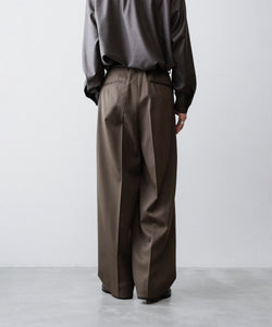 ssstein / シュタイン】LONG WIDE TROUSERS (2/90 WOOL GABARDINE