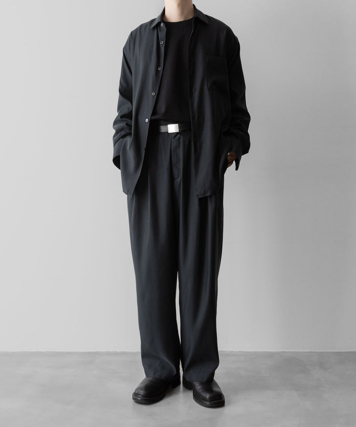 ssstein(シュタイン)のCUPRO TWILL OVERSIZED LS SHIRT - BLACKの公式通販サイトsession福岡セレクトショップ