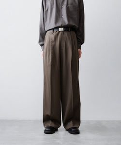 ssstein / シュタイン】LONG WIDE TROUSERS (2/90 WOOL GABARDINE