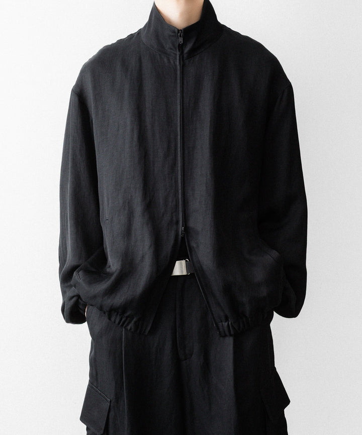 ssstein(シュタイン)のVIS/LI BRIGHT TWILL SHIRRED LIGHT ZIP JACKET - BLACKの公式通販サイトsession福岡セレクトショップ