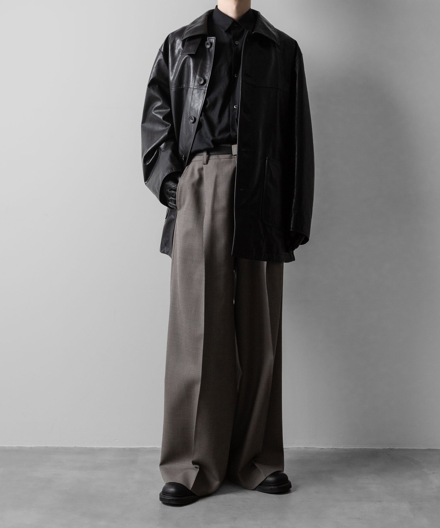 ssstein(シュタイン)のDOUBLE WEAVE HOUNDSTOOTH EXTRA WIDE TROUSERS - HOUNDSTOOTHの公式通販サイトsession福岡セレクトショップ