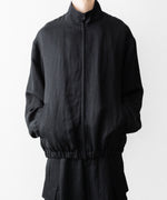 画像をギャラリービューアに読み込む, ssstein(シュタイン)のVIS/LI BRIGHT TWILL SHIRRED LIGHT ZIP JACKET - BLACKの公式通販サイトsession福岡セレクトショップ
