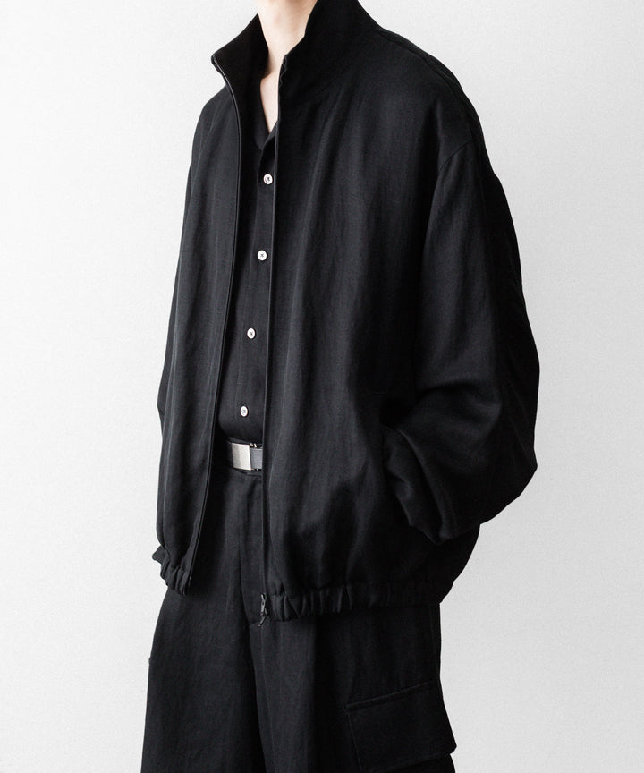 ssstein(シュタイン)のVIS/LI BRIGHT TWILL SHIRRED LIGHT ZIP JACKET - BLACKの公式通販サイトsession福岡セレクトショップ