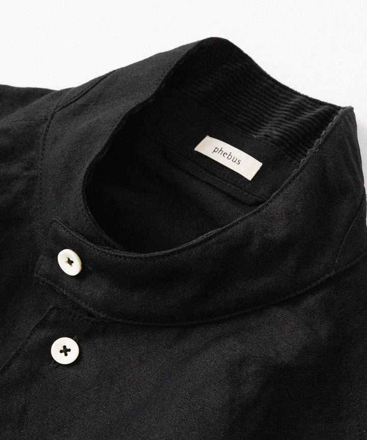 phebus- フィーバスのWOOL LINEN SHIRTのBLACK公式通販サイトsession福岡セレクトショップ
