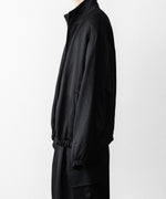 画像をギャラリービューアに読み込む, ssstein(シュタイン)のVIS/LI BRIGHT TWILL SHIRRED LIGHT ZIP JACKET - BLACKの公式通販サイトsession福岡セレクトショップ
