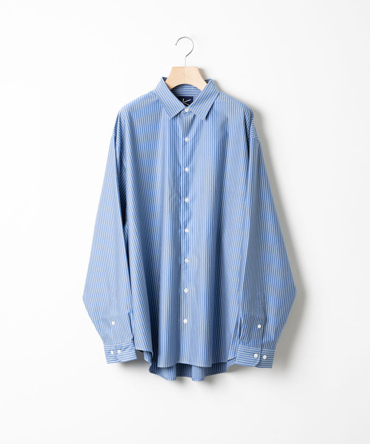 【KANEMASA PHIL.】カネマサのPENCIL STRIPE DRESS JERSEY SHIRT - BLUE SP 公式通販session福岡セレクトショップ