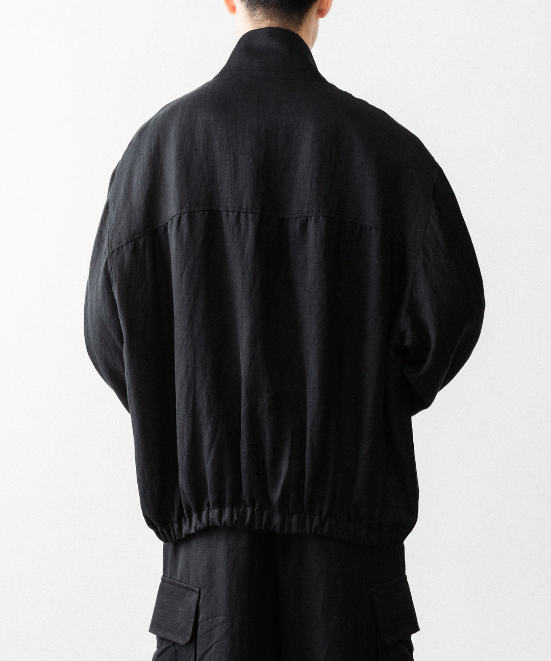 ssstein(シュタイン)のVIS/LI BRIGHT TWILL SHIRRED LIGHT ZIP JACKET - BLACKの公式通販サイトsession福岡セレクトショップ