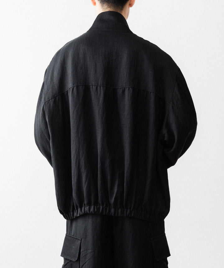 ssstein(シュタイン)のVIS/LI BRIGHT TWILL SHIRRED LIGHT ZIP JACKET - BLACKの公式通販サイトsession福岡セレクトショップ